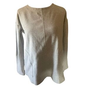 Pure Jill Womens Heather Grey Relaxed Tunic Sweatshirt XSmall Pockets Loungewear